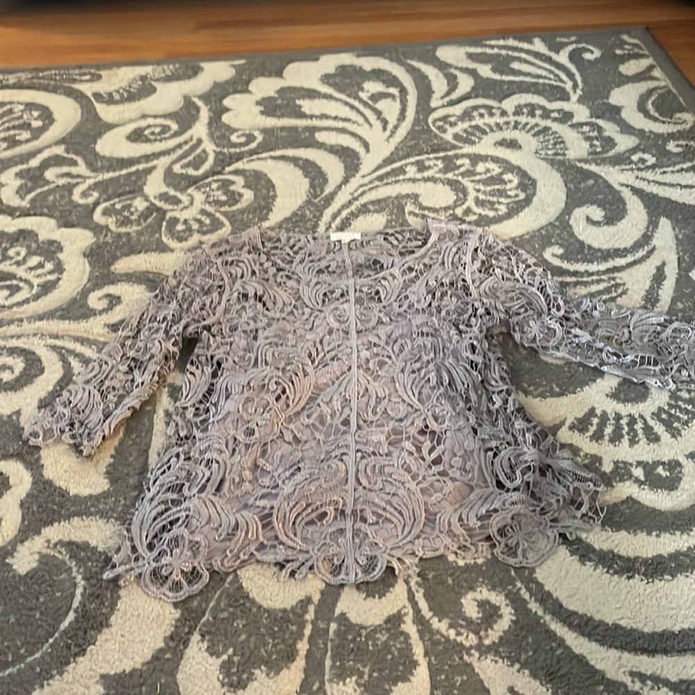 Anthropologie lace top set with a under top